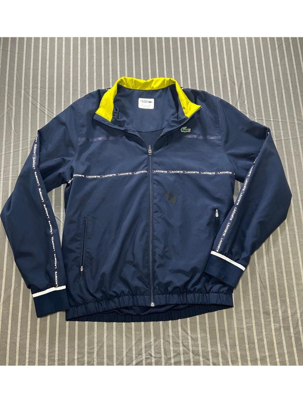 Lacoste Sport Track Jacket Men's Size US Large Has Stain